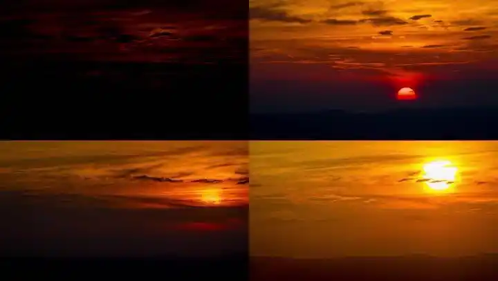 日出_日落_火烧云彩_太阳红日_延时摄影_1920x1080_高清视频素材下载