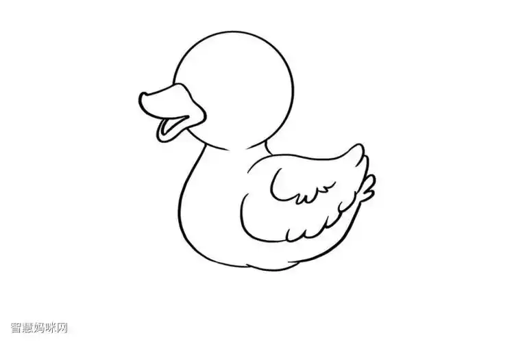 如何画小鸭子