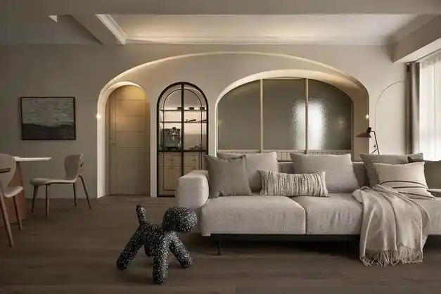 110㎡大地色系,每一寸都是质感