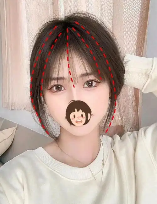 呜呜呜终于剪到了一款显脸小的刘海可扎可撒