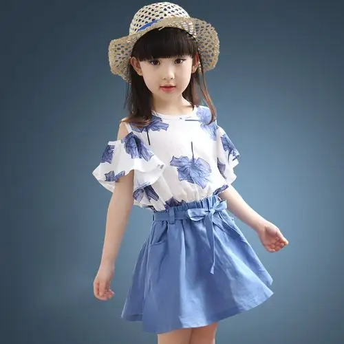 女童连衣裙2018夏装新款韩版儿童宝宝夏季小女孩露肩公主裙连衣裙