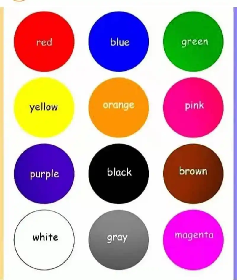 零基础学英语单词,用下面这组图片给孩子启蒙关于颜色的单词,真是形象