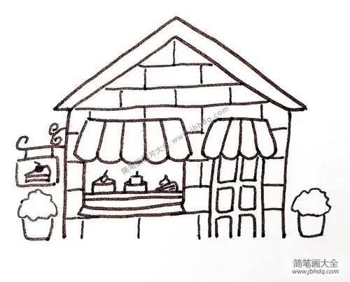画一间漂亮的蛋糕店