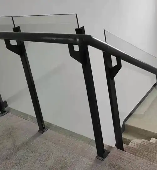 定制304不锈钢工程立柱楼梯扶手室外阳台护栏大刀片玻璃栏杆商场用