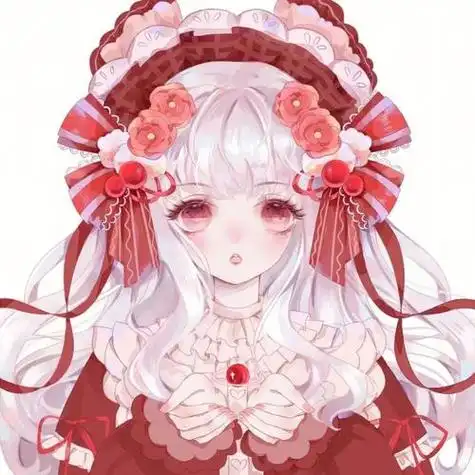 珍藏版绝美超仙红色系梦幻仙气动漫女生头像