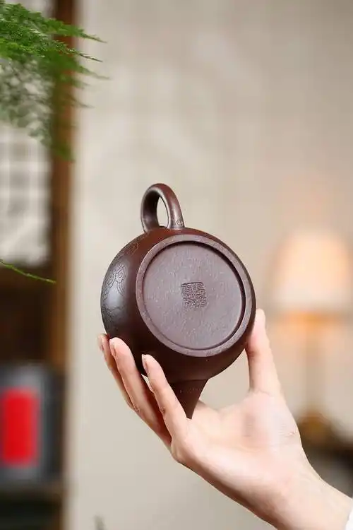 石狮子张暗军国家级高级工艺美术师家藏原矿紫玉金砂280cc