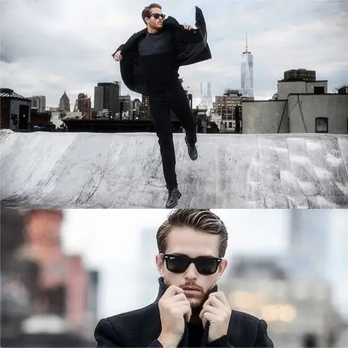 冬季街拍围巾大衣甩起来