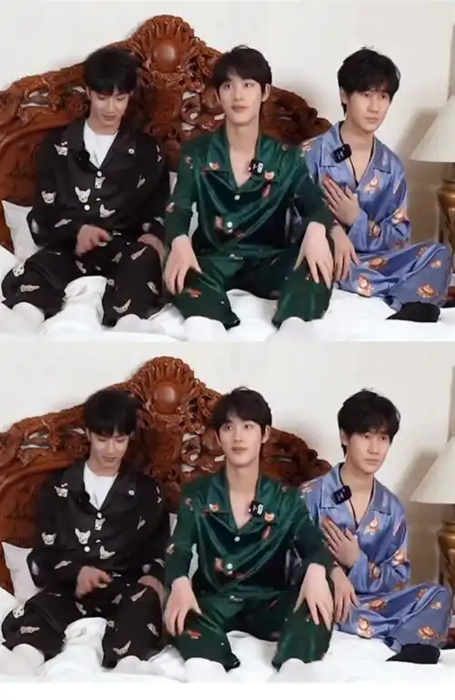 爱丝黛安芬香世缘维多利亚时代少年团同款睡衣情侣装一男一女冰丝2022