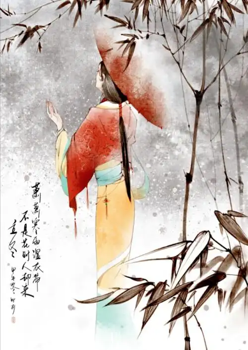 古风图片汉服图片古风图片独坐窗台对