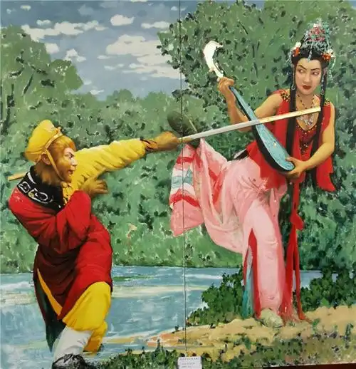 《西游记》主创人员亮相国图 王占欣"美猴王"油画展现场助力