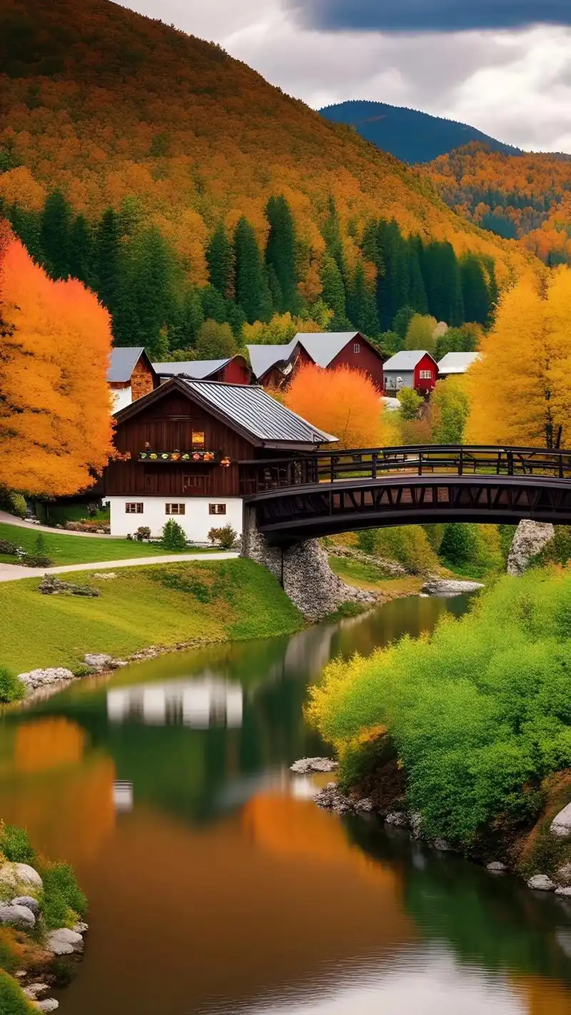 创作灵感 #属于秋天的颜色 #农村 #美图分享 #ai绘 - 抖音