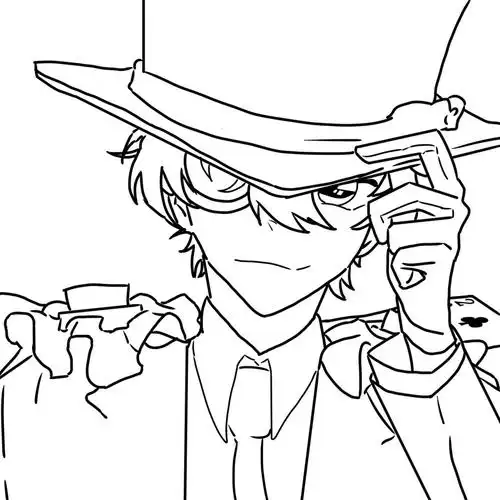 终于画完了!#怪盗基德  #名侦探柯南