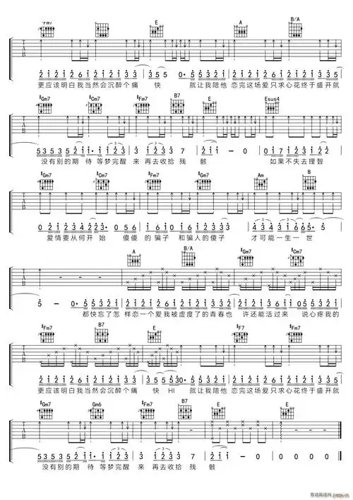大眠-c调 王心凌 歌谱简谱网