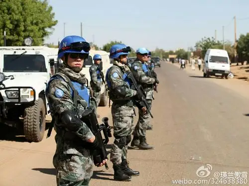 在国外执行维和任务的中国维和部队