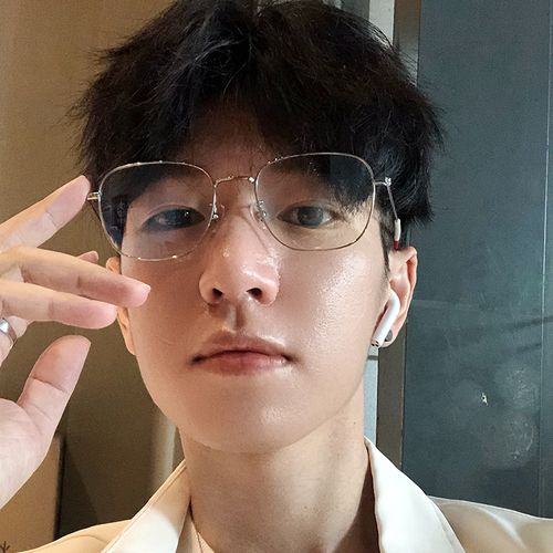 痞帅近视近视眼眼镜男潮银色大框大脸纯钛方框防蓝光镜