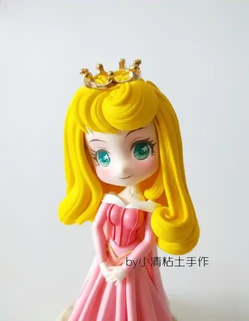 睡美人小公举彩泥步骤图 人偶手办制作教程(超轻粘土变硬了怎么让它变