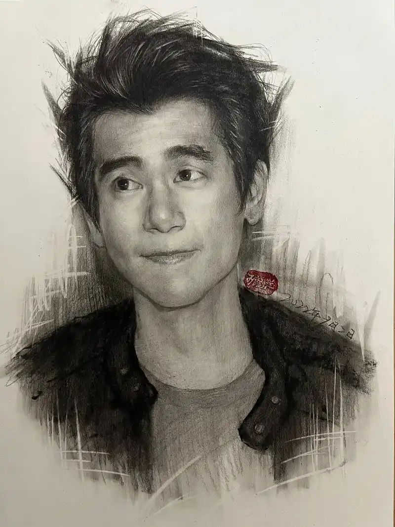 彭老板.#彭于晏 #画画 #美术生 #原创 - 抖音