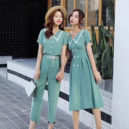 御姐风套装女2019夏季新款潮很仙的两件套洋气减龄网红高冷闺蜜装