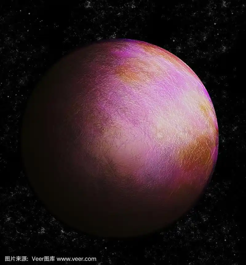 绘画插图,粉色,分离着色,行星,三维图形