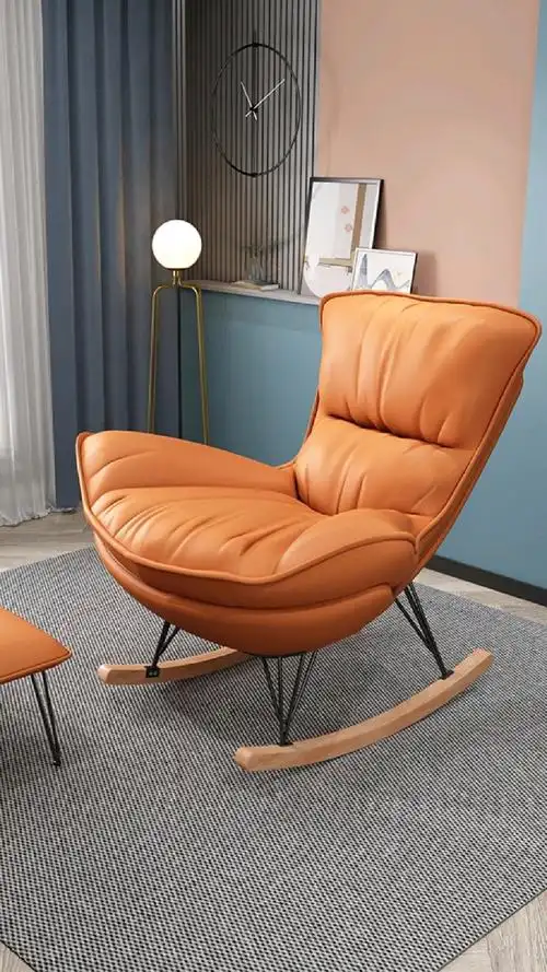 北欧网红摇椅懒人休闲躺椅家用轻奢摇摇椅客厅午睡阳台单人沙发椅