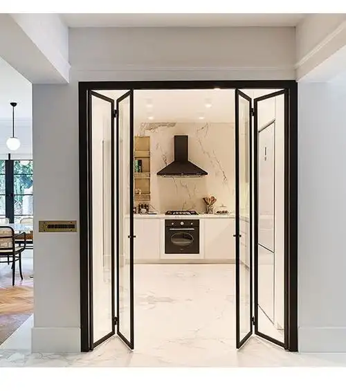 网红窄边吊轨厨房推拉门阳台卫生间客厅隔断折叠门推拉门玻璃移 1