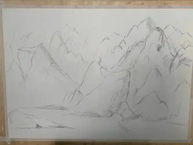 千里江山图  #丙烯画  2k水粉77丙烯