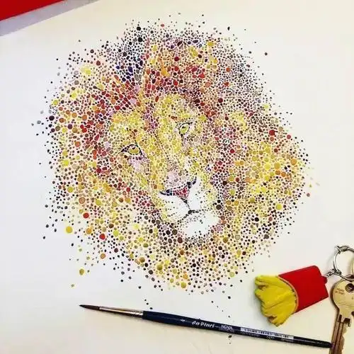 英国艺术家恩西娜"点画"动物不是为测色盲,而是呼吁你关爱动物