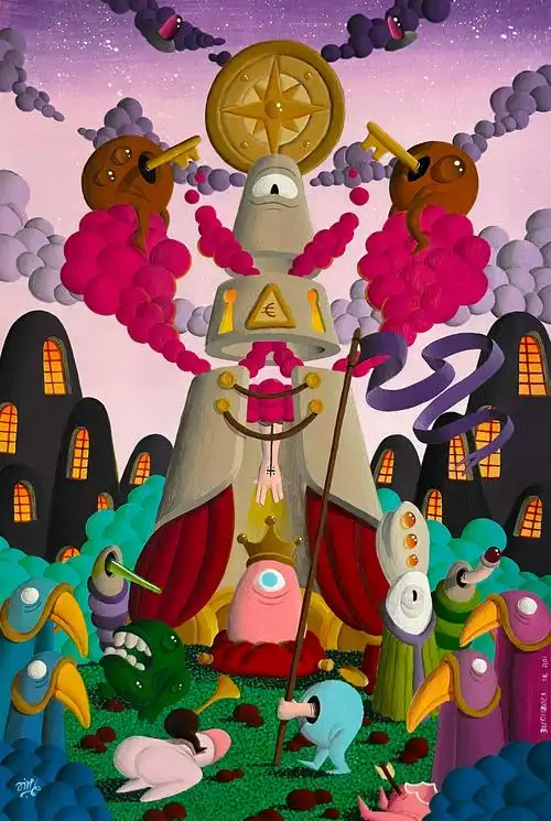 超现实艺术家jimmyp古怪的梦幻场景插画