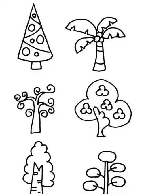 简笔画树 简笔画树怎么画简单又好看