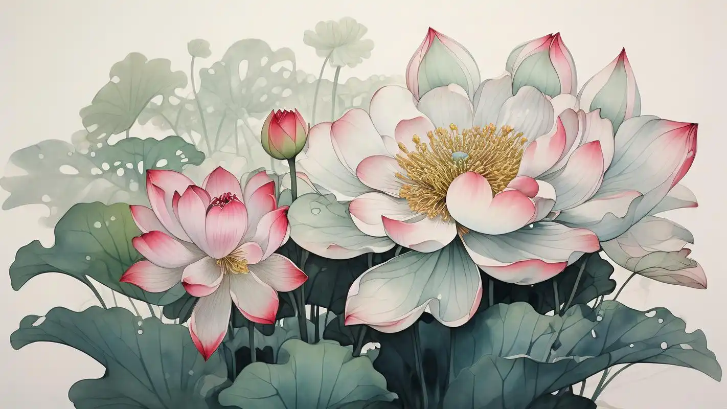 94绝美中国风荷花壁纸精选94 夏日炎炎,怎能少了荷花的点缀?