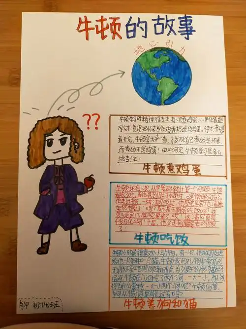 科学家牛顿手抄报科学手抄报