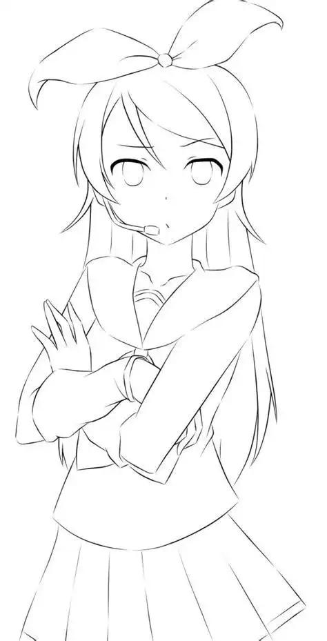 手绘-动漫,漫画人物,适合手绘的图,铅笔稿