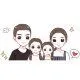 今日全家福一家四口手绘头像 女生头像男生头像情侣头像二次元动漫