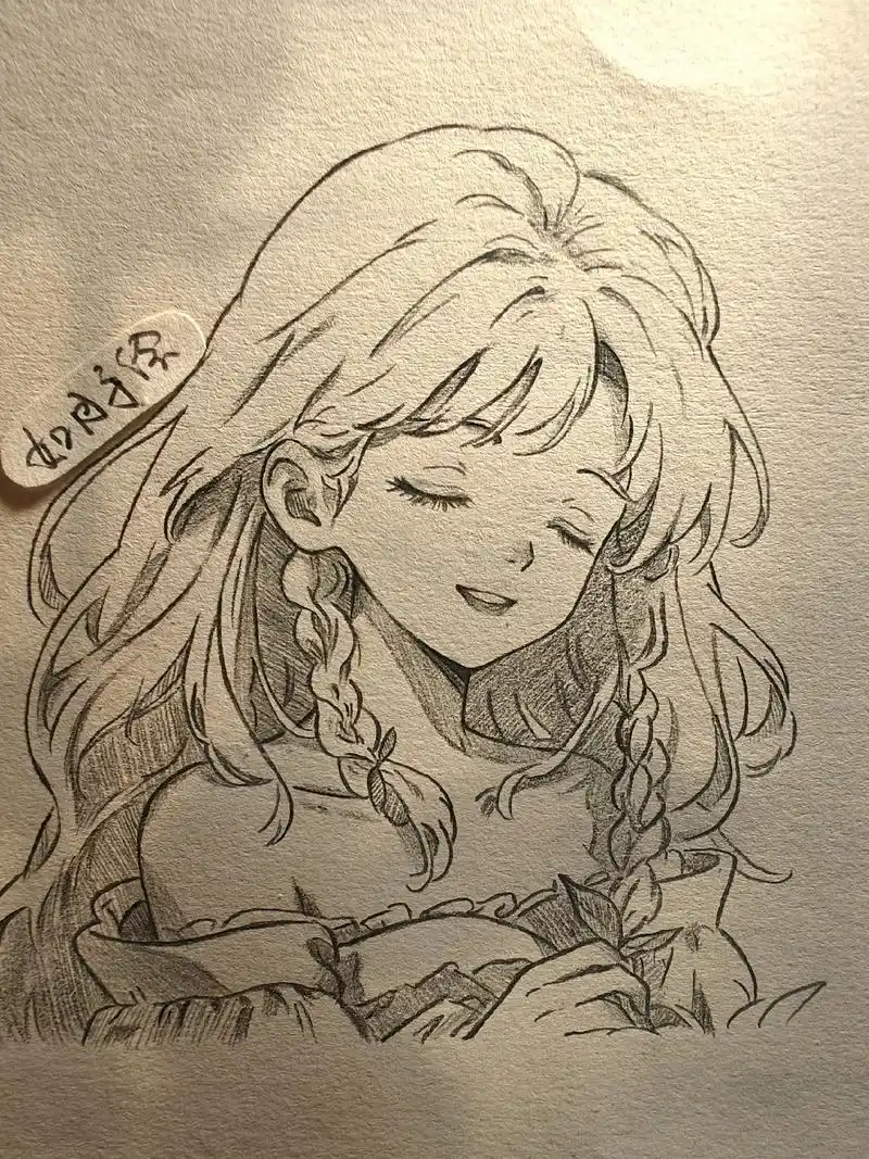 怎么形容你呢,一见你我就爱笑.#手绘动漫人物 #动漫头像女生 - 抖音