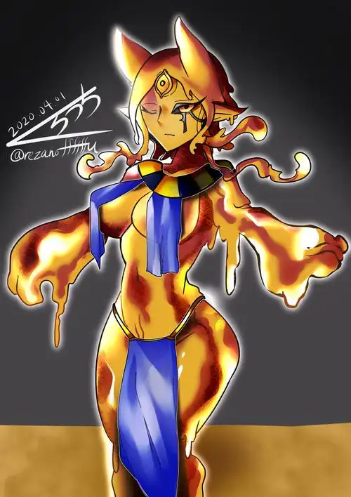 xxjb分享了这个作品#原创#史莱姆女孩#魔物娘#1小时绘画#はちみつ#ア