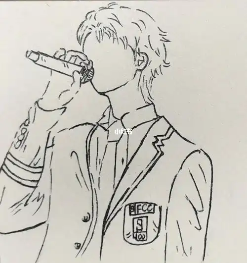 临摹:@小小兔(接稿)#范丞丞  #简笔画手绘  #简笔画