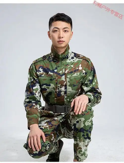 2022新式迷彩服套装男夏季薄款耐磨高中生户外拓展训练正1版军训服