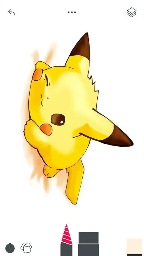 皮卡丘的绘画过程