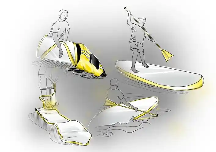 草图车间给一组人物在产品中使用场景的过程图