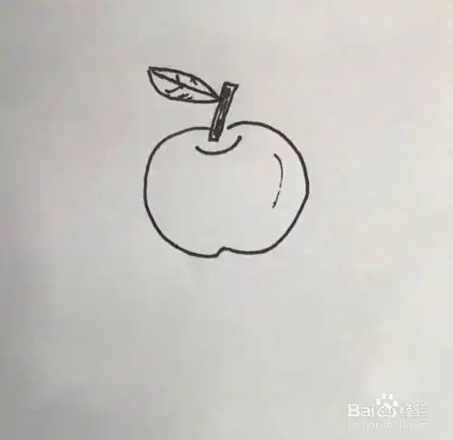 【简笔画】大苹果的分步画法