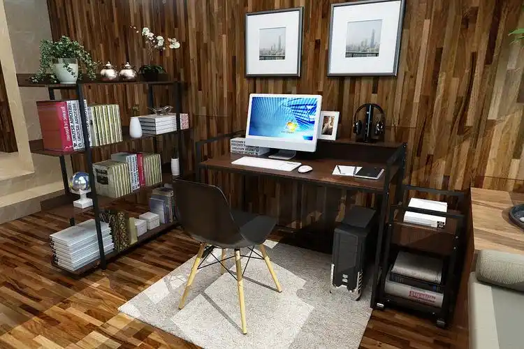 原创作品: 家具3d效果图-书架,书桌,电脑桌,沙发