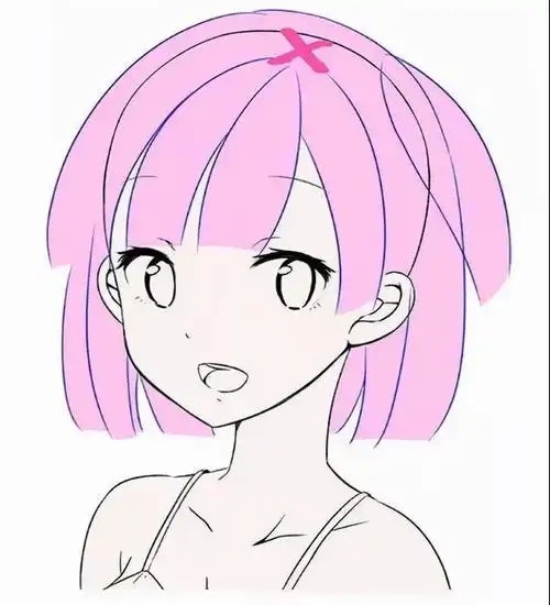 动漫人物头发绘画教程!