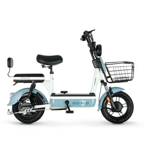 绿源电动车48v12a小型电动自行车feo2女士带娃代步助力迷你电瓶车雪山