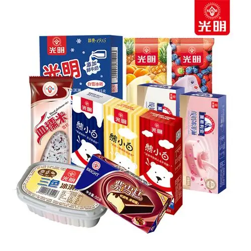 光明全家福冰淇淋雪糕冰激凌冰棒冰砖光明冷饮批发多口味13支装