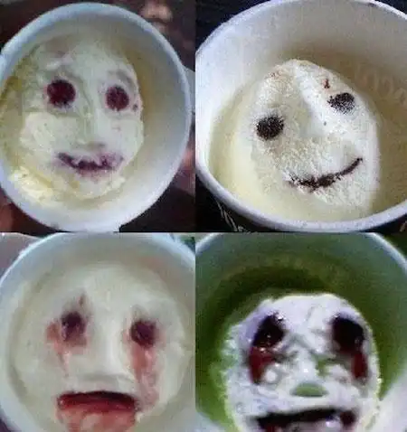 越吃越恐怖的人脸冰激凌,说好的治愈系微笑呢?