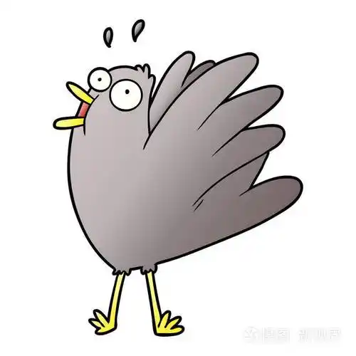 卡通鸟叫声的矢量图解