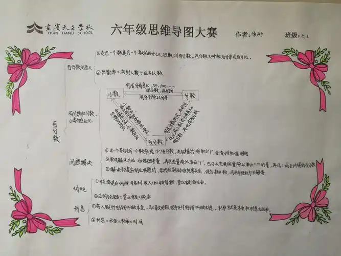 宜宾天立小学六年级数学思维导图大赛