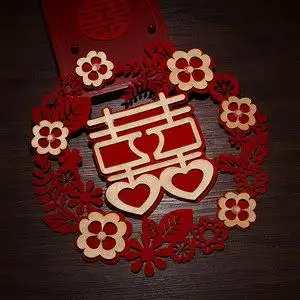 所有关键词 婚庆卧室墙贴图片3  婚房布置套装婚礼卧室喜字贴墙贴新房