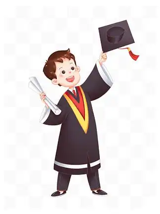 408毕业季学士服女孩学士帽毕业证书学生形象70408109手绘卡通儿童