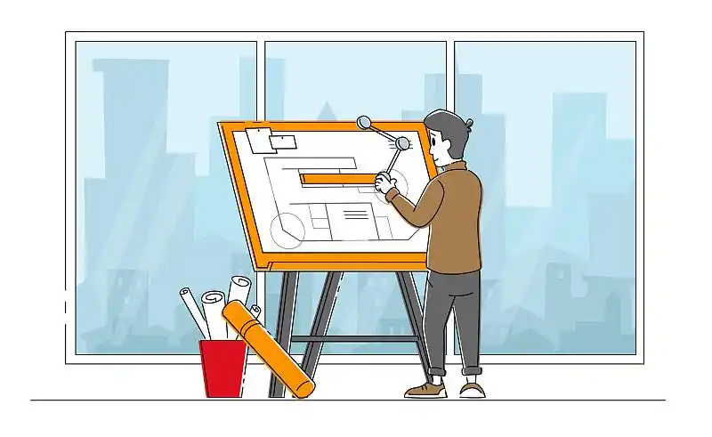 年轻建筑师卡通